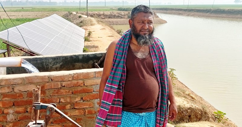 পাঁচবিবিতে সৌর বিদ্যুতে আলু ও মাছ চাষ